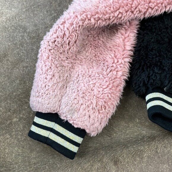 Baby Sara Faux Fur Color Blocked Bomber Jacket - Picture 8 of 9